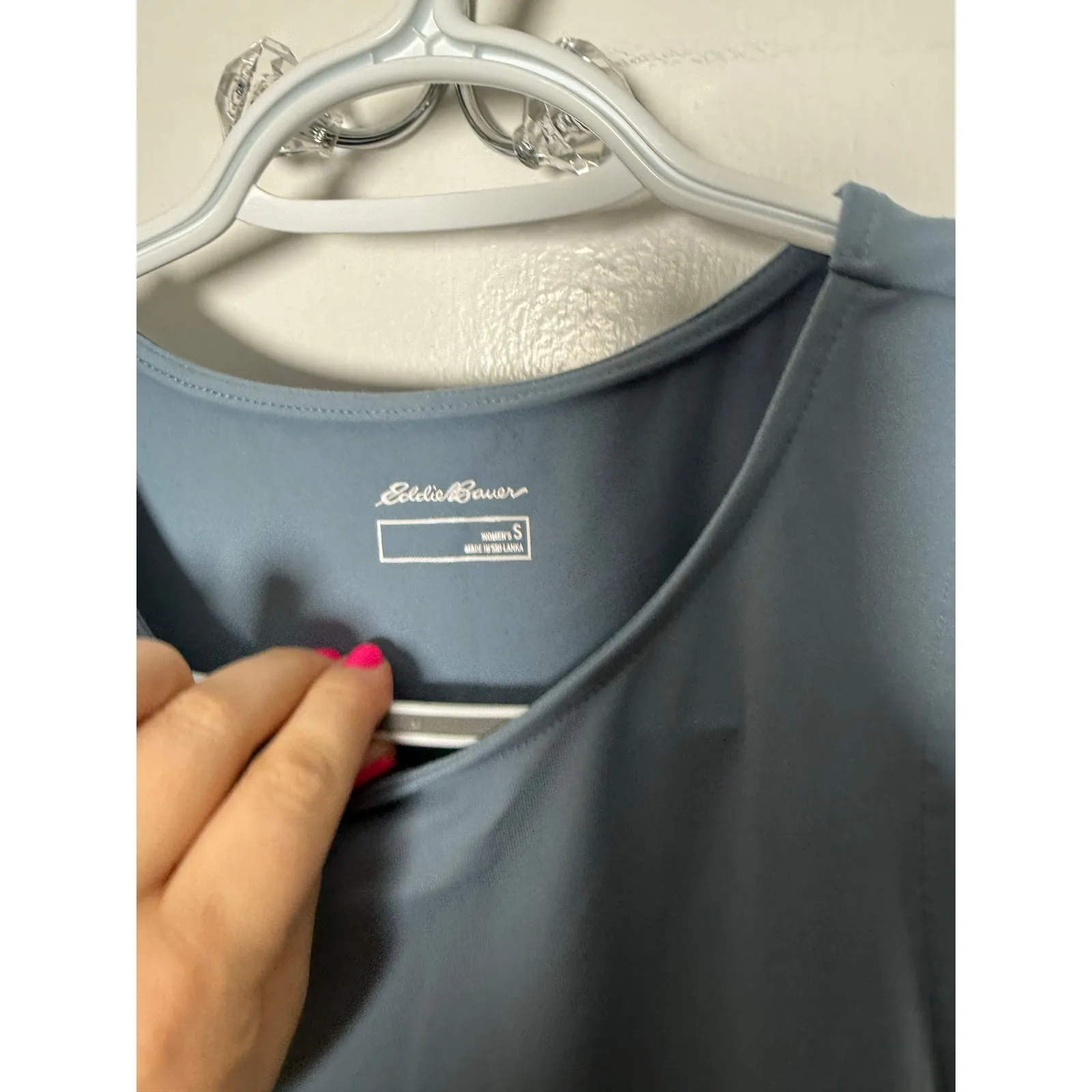 Eddie Bauer Slate Blue Gray Sleeveless Athletic Tank Mini Dress Women's Small - Image 6