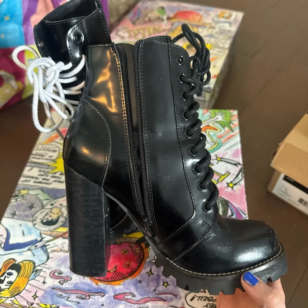 Jeffrey Campbell Legion Lace up Leather Boots - Image 2
