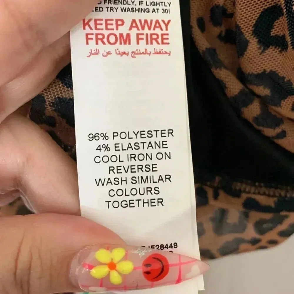 Missguided Leopard Ruched Mesh Top - Image 7