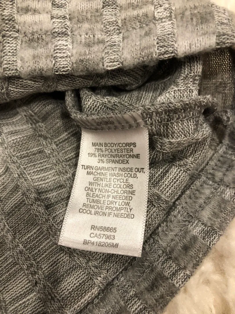 Cozy Ribbed Turtleneck Long Sleeve Top Grey S - Image 7