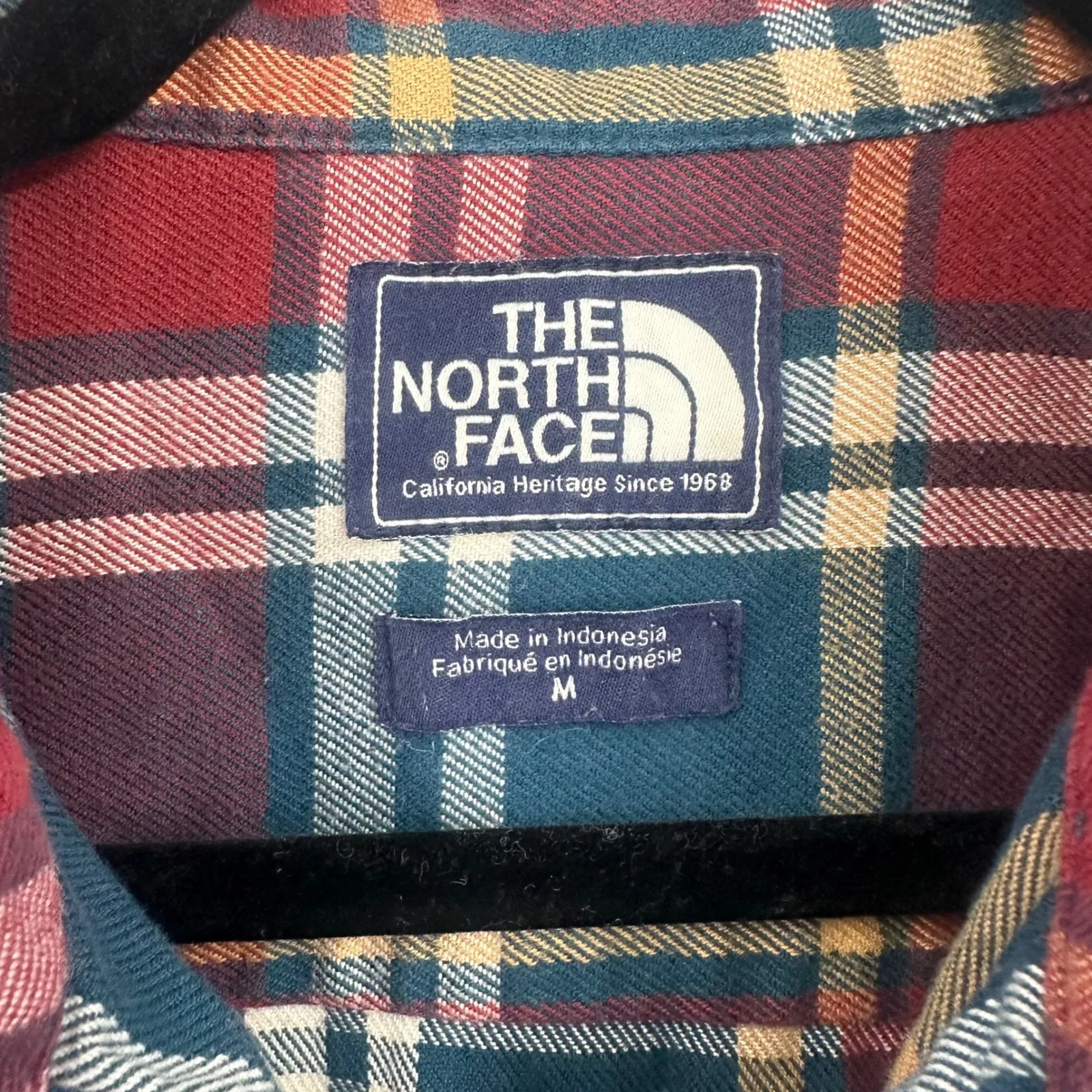 The North Face Womens Plaid Flannel Shirt Long Sleeve Button Up Cotton Size M - Image 3