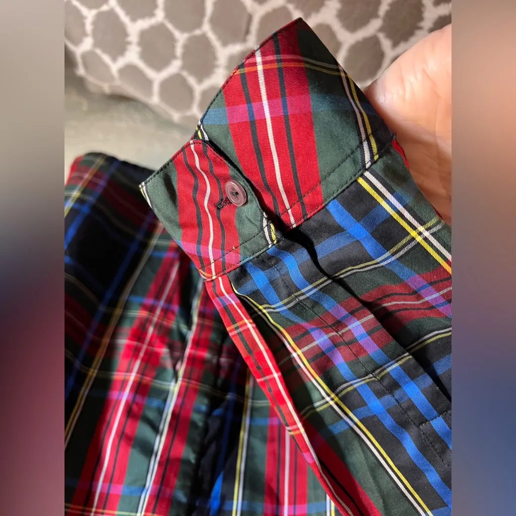 Orvis Holiday Tartan Plaid Button front shirt 16 - Image 6