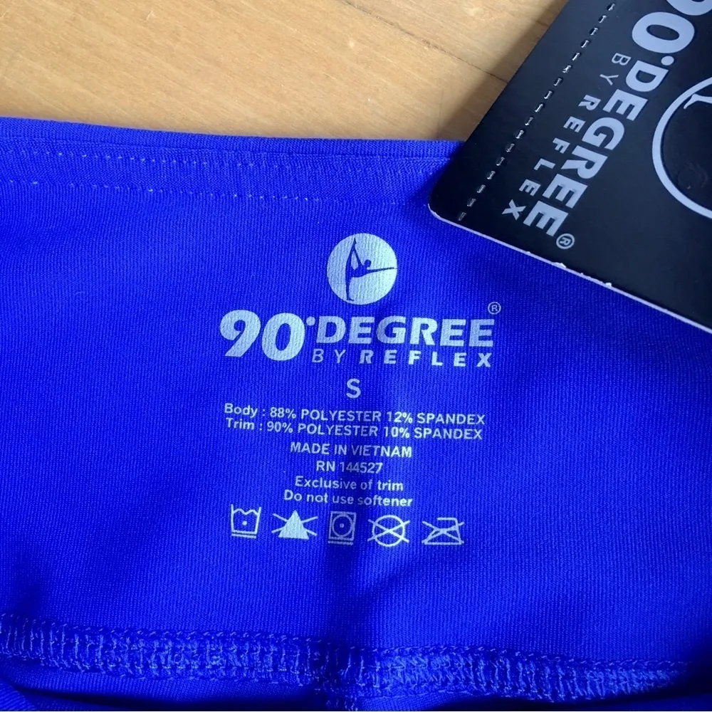 90 Degree by Reflex Floral Rocker Chick Stripe, Low Rise Legging, Blue, Black, S Blue - Image 6