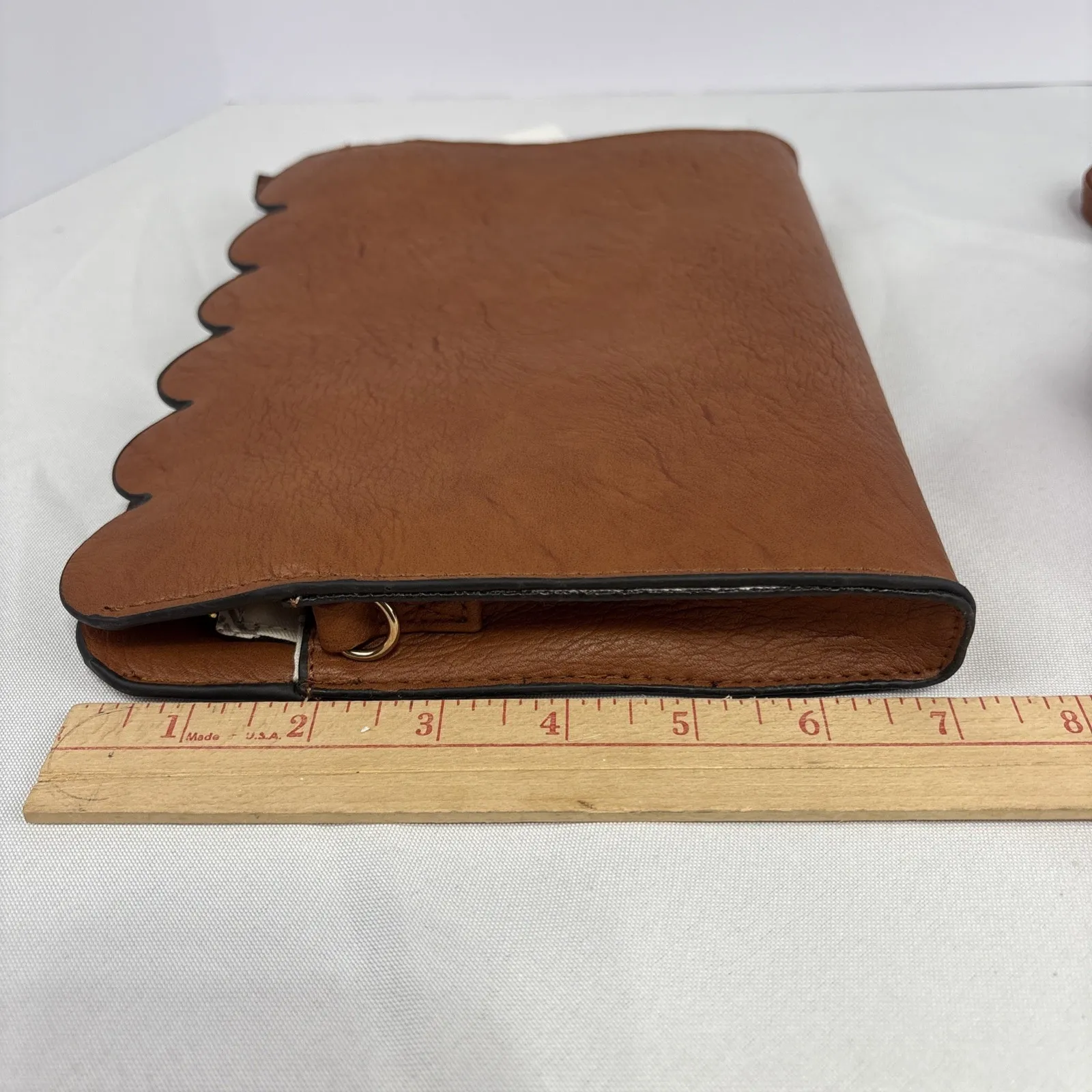 Ngil Scalloped Cross Body Bag Brown‎ - Image 9