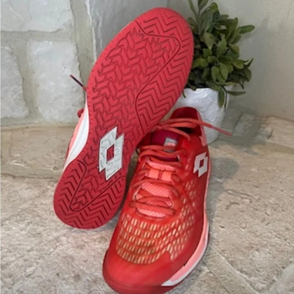 Lotto Mirage 100 Speed Women's
Red Fluo/All White/Vivid Rose sz 8.5 Pink - Image 8