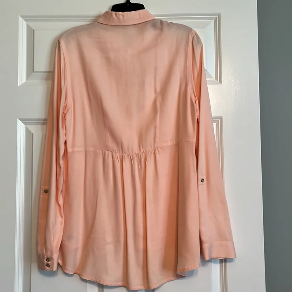 Jessica Simpson Peach Button Down Blouse - Image 6