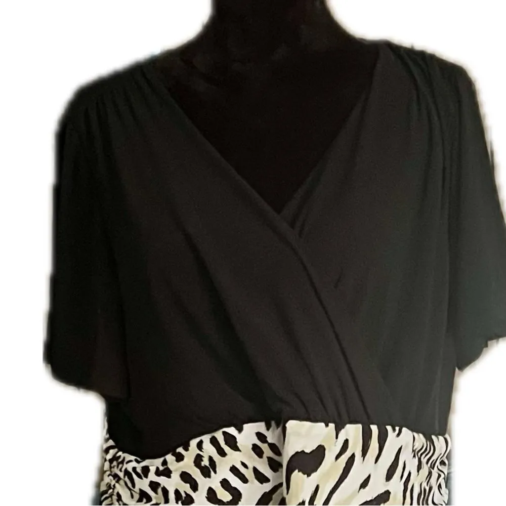 Nina Leonard, women’s‎ size 1x short sleeve BoHo midi dress - Image 2