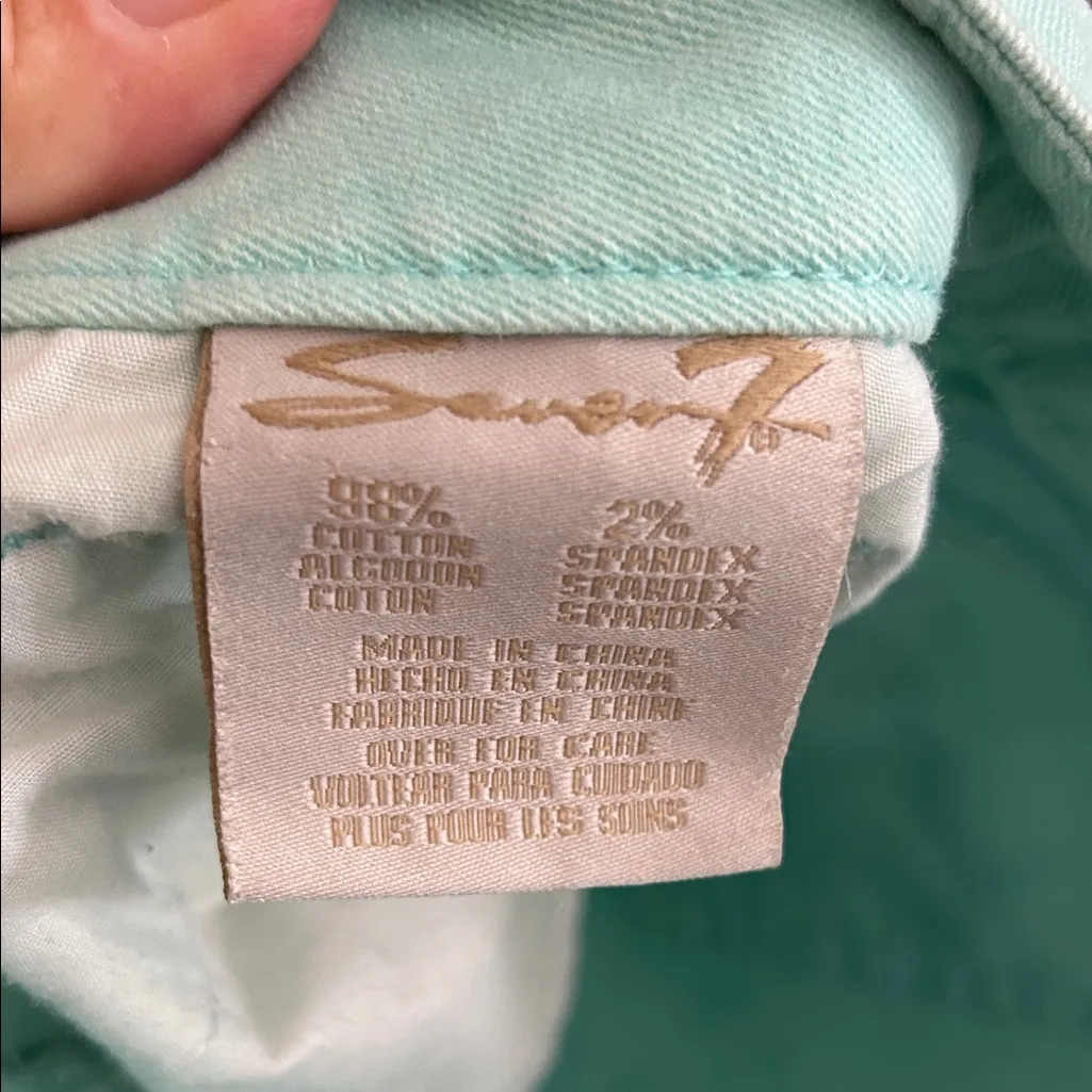 Seven7 Light Green Women's Shorts - Image 8