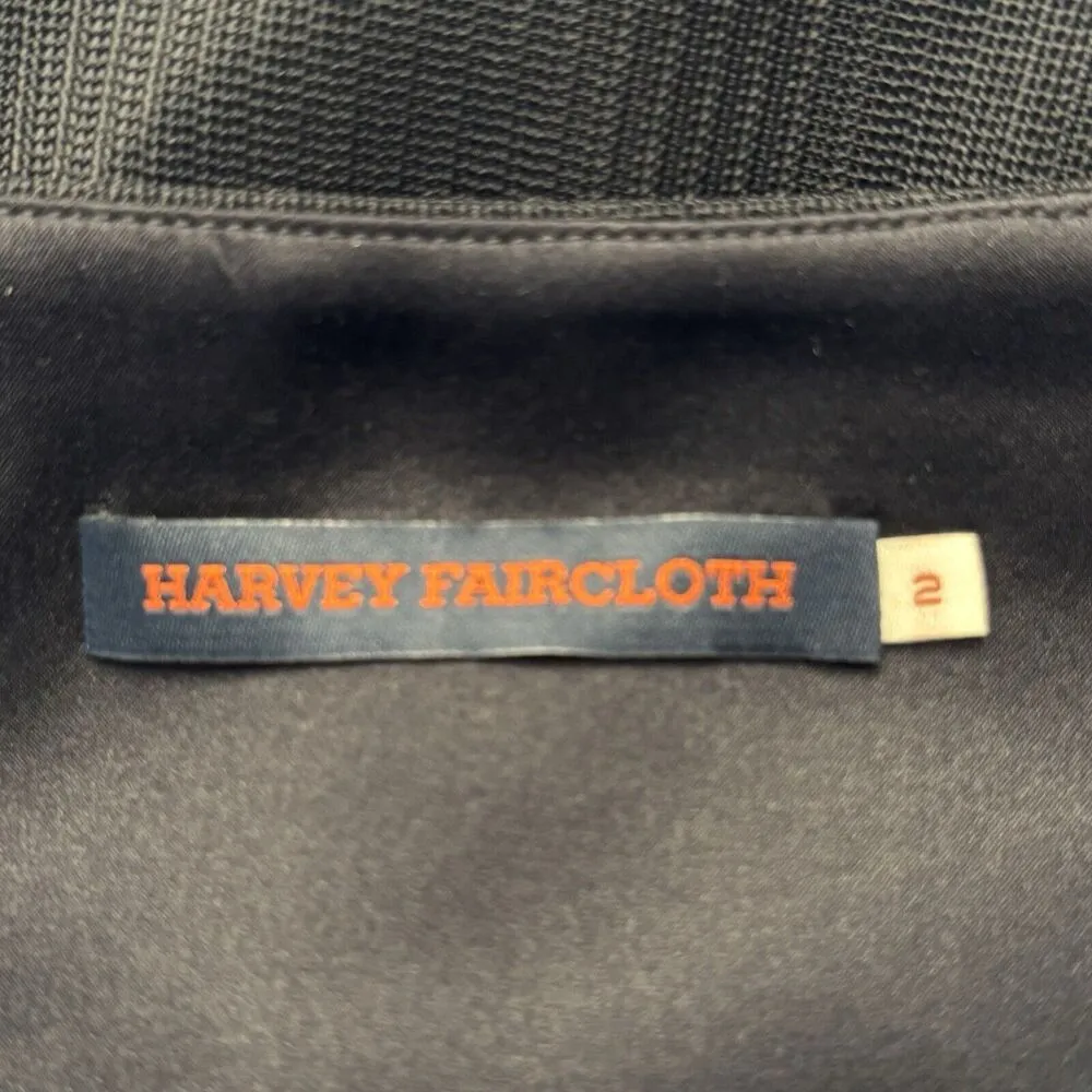 Harvey Faircloth Dress Womens 2 Blue Mesh Office Professional Neutral Minimalist - Image 4