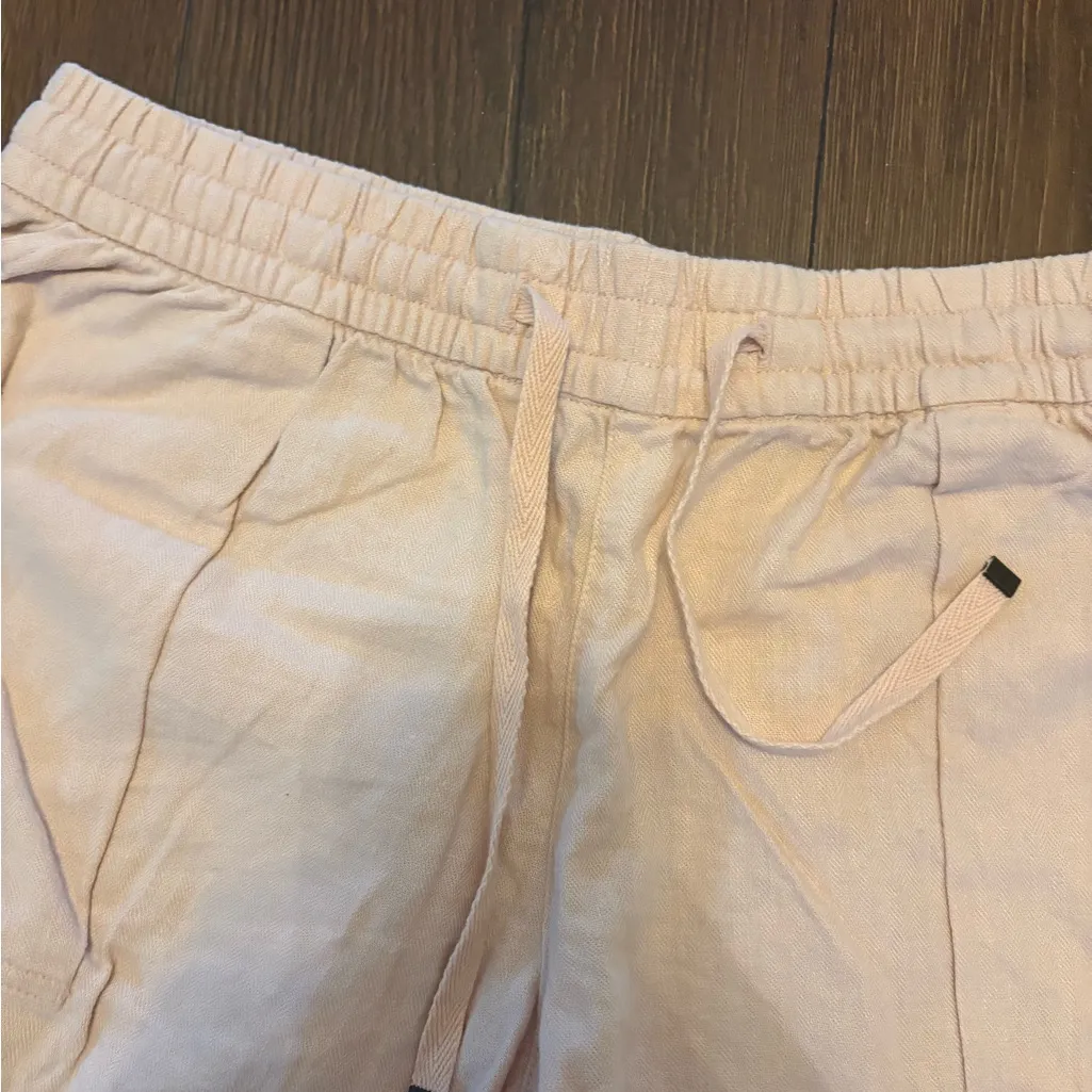 💜 Old Navy Linen Blend Baby Pink Shorts - Image 2