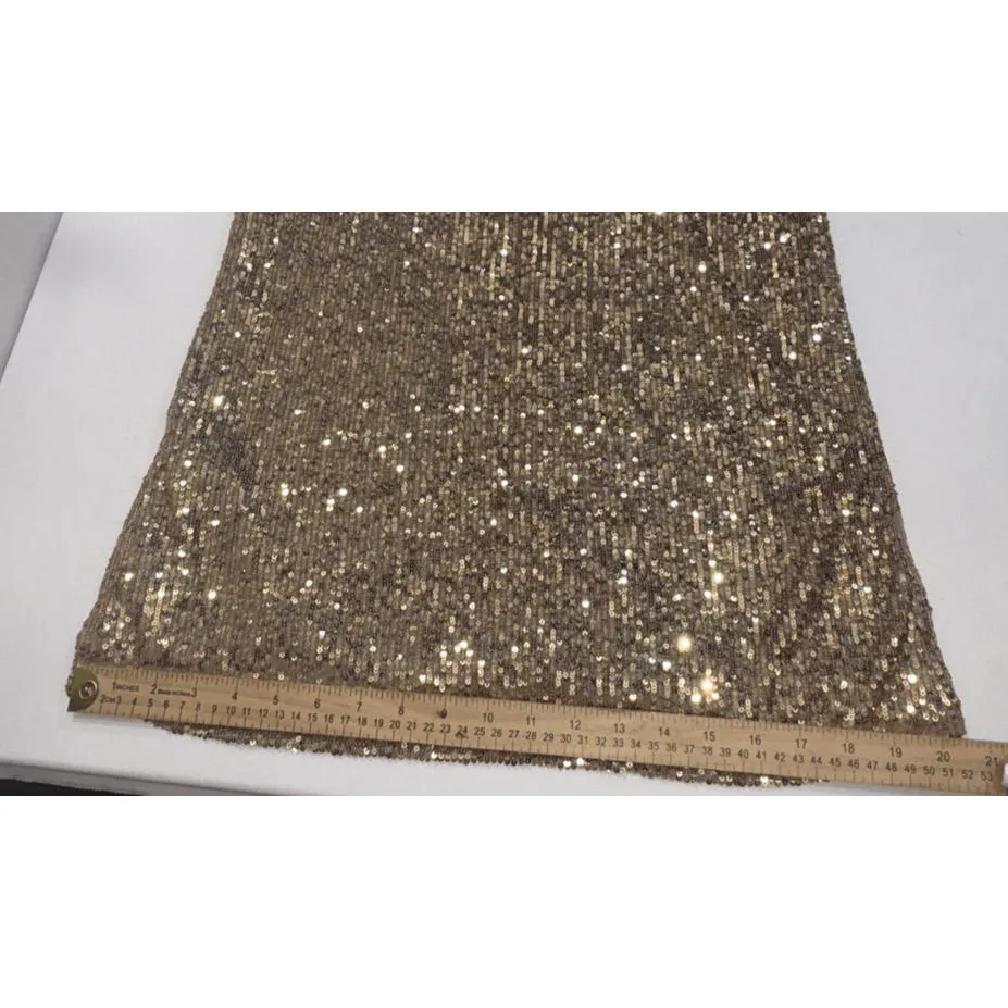 Hugo Boss Sequined Side Slit Tank Blouse Women's Size Large Champagne Gold NEW - Image 7