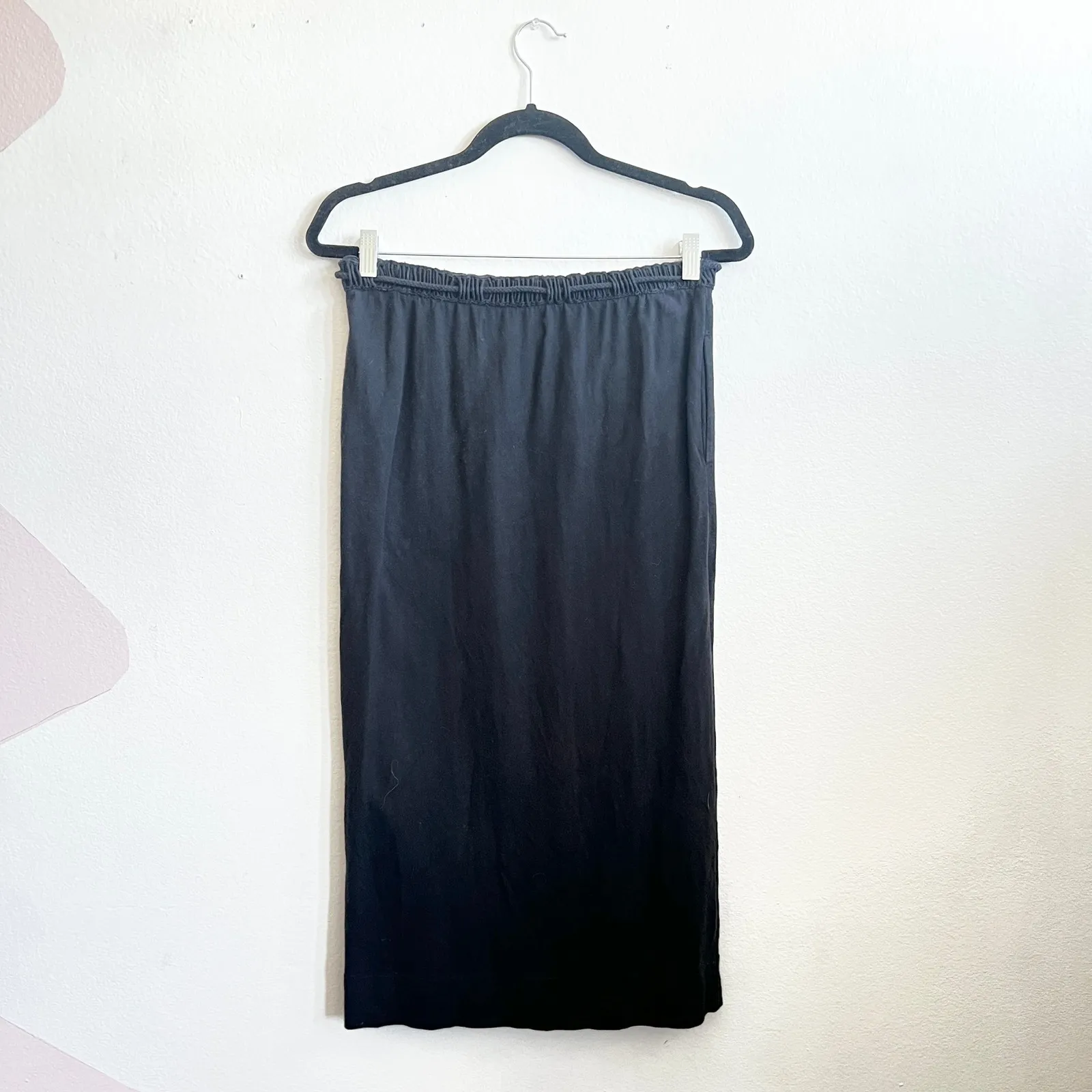 Free People Beach Midi Skirt Boho Bohemian Baggy Vacation Black XS - Image 2