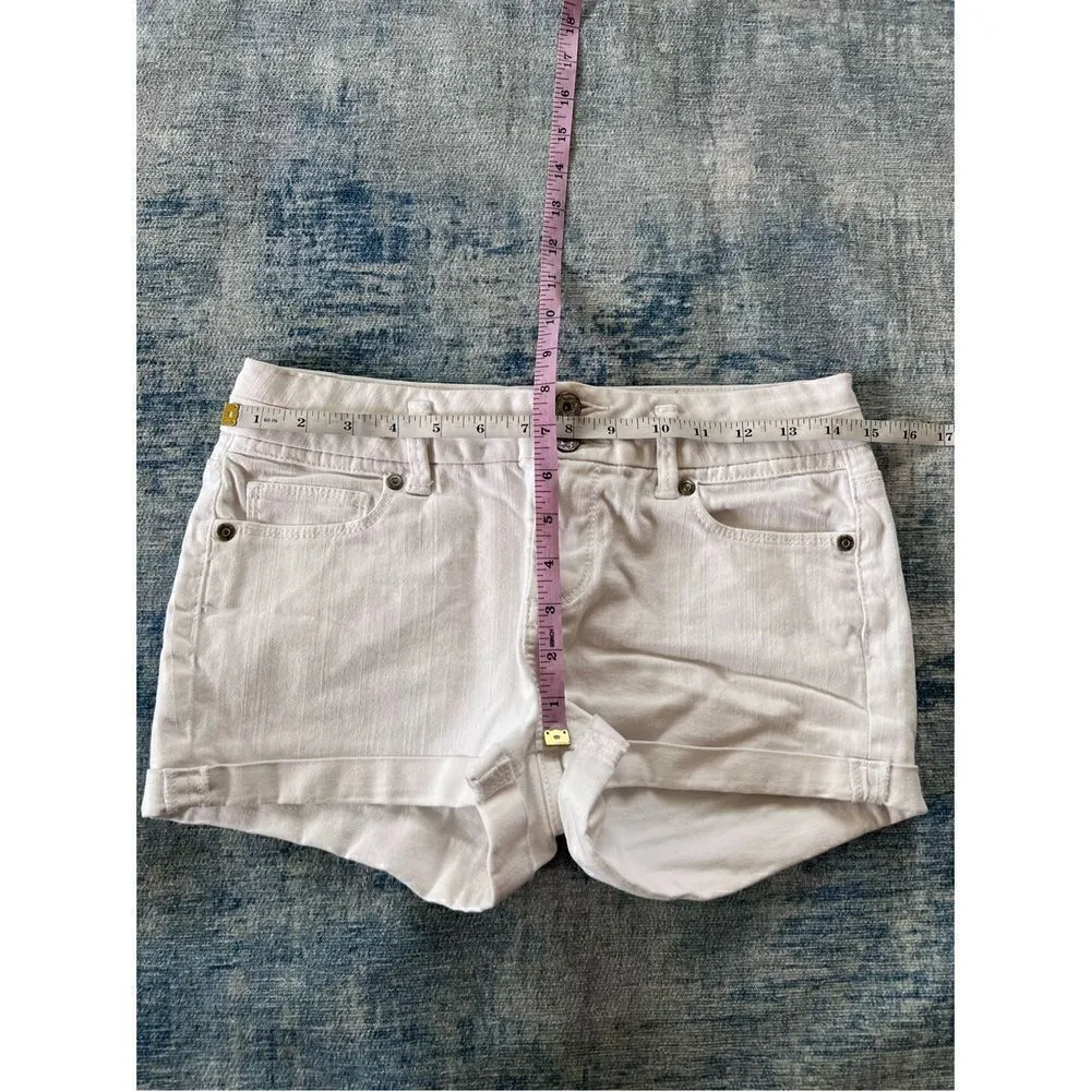 Candie's White Denim Cuffed Shorts Junior's 3 - Image 4