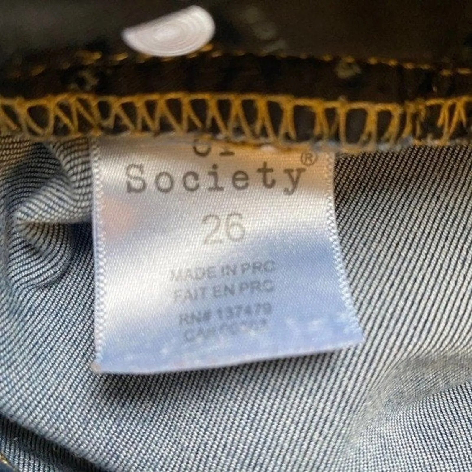 Articles of Society Jeans Womens 4 26" Skinny Dark Wash Fading Whisker Mid Rise‎ - Image 7