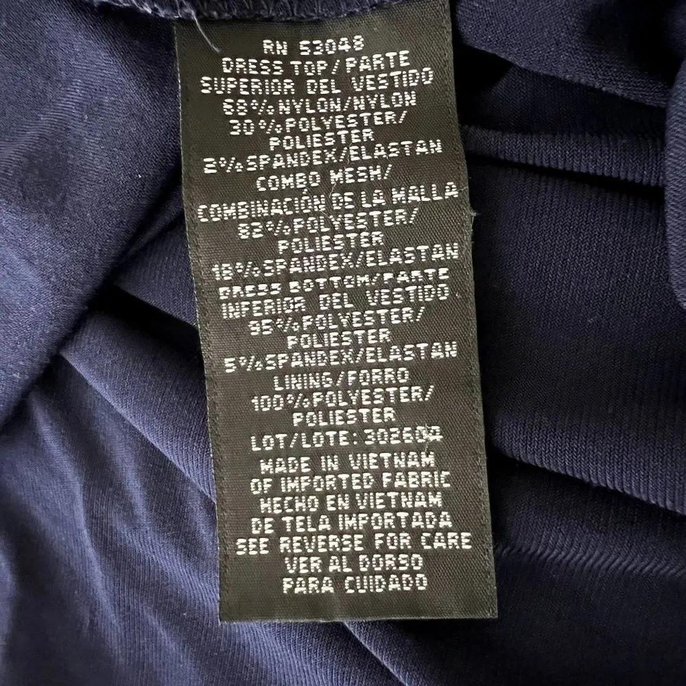 NW Nightway Navy Blue Halter Maxi Gown Dress - Image 7