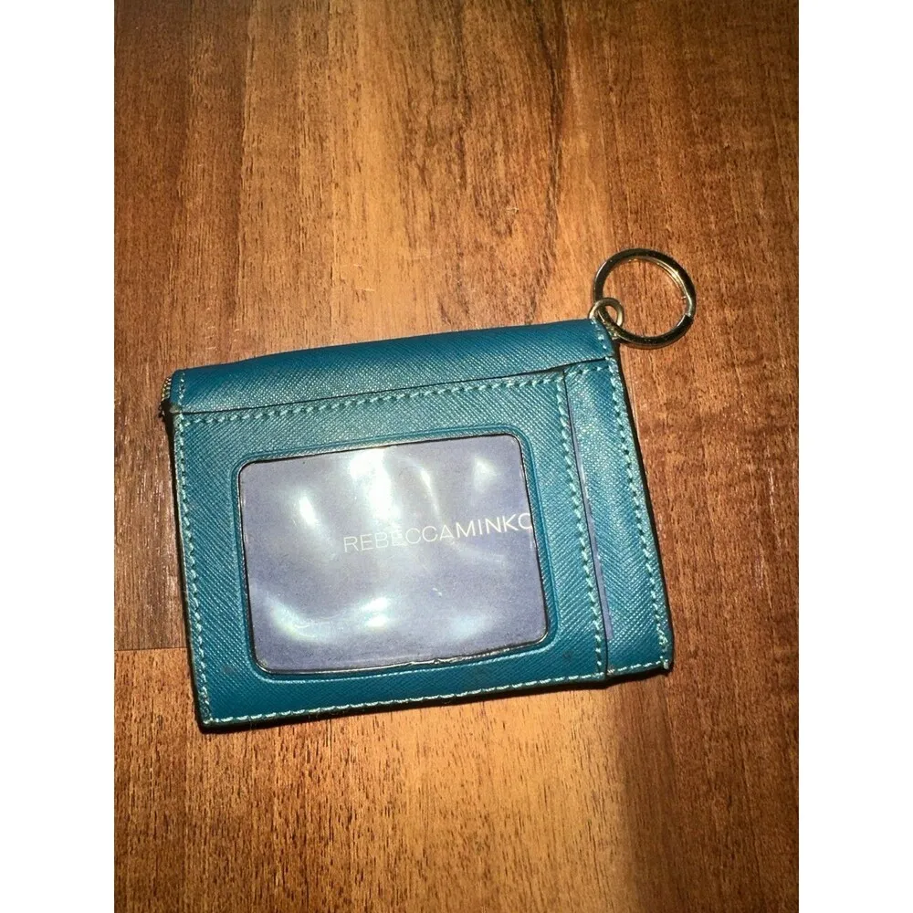 Rebecca Minkoff Molly Metro Wallet Blue Zipper Coin ID Key Fob - Image 3