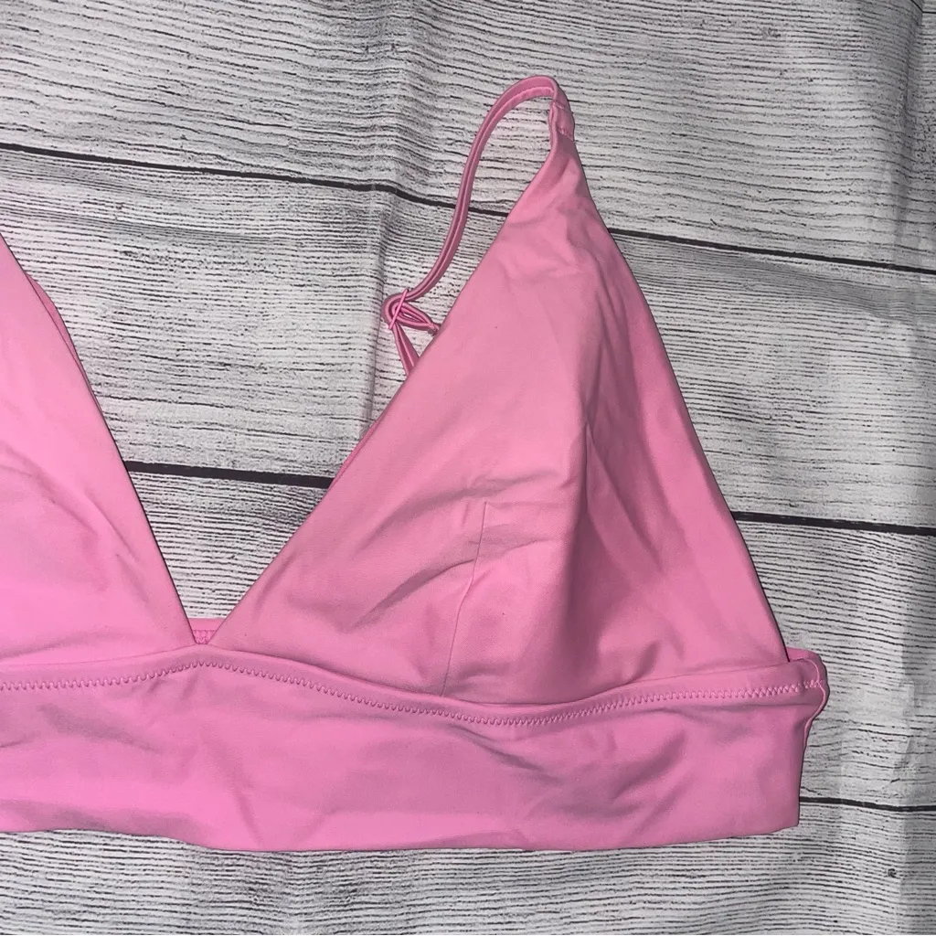 Aerie Pink Triangle Swimsuit Top - Image 2