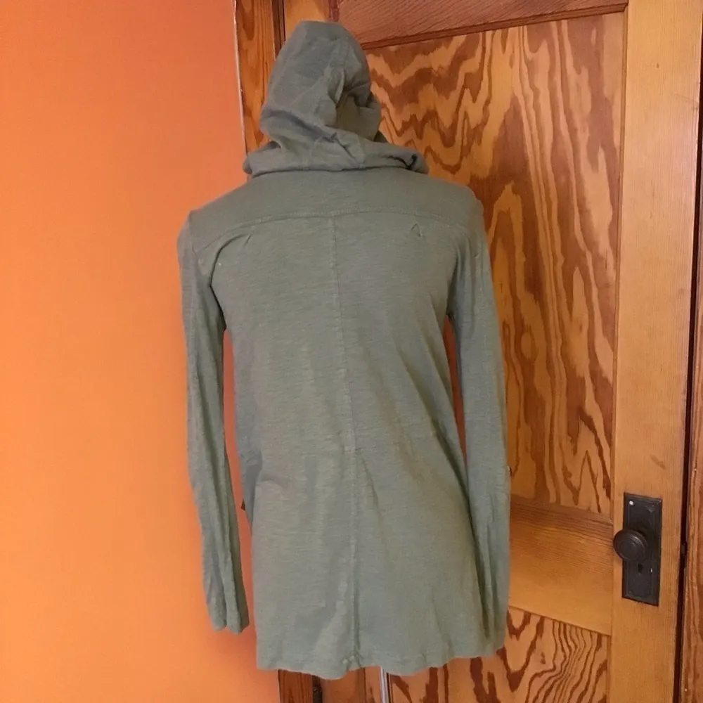 Threads 4 Thought Olive Green Hooded Utility Jacket Button Front - Image 9