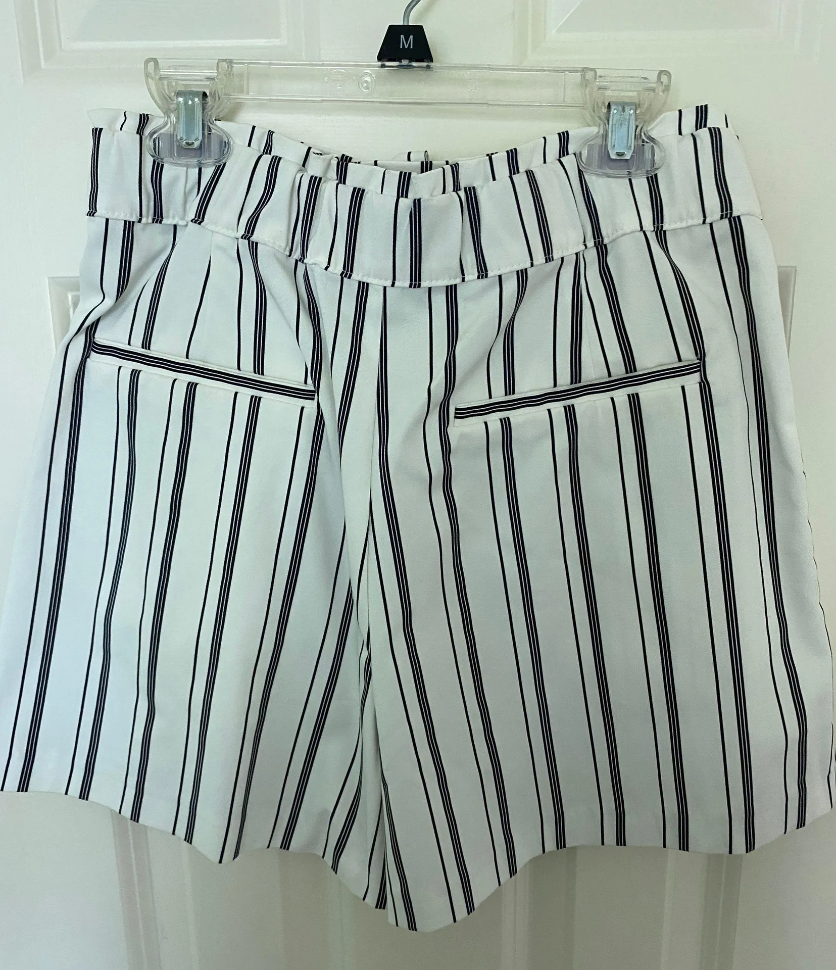 ZARA Paperbag Pinstripe Shorts - Image 5