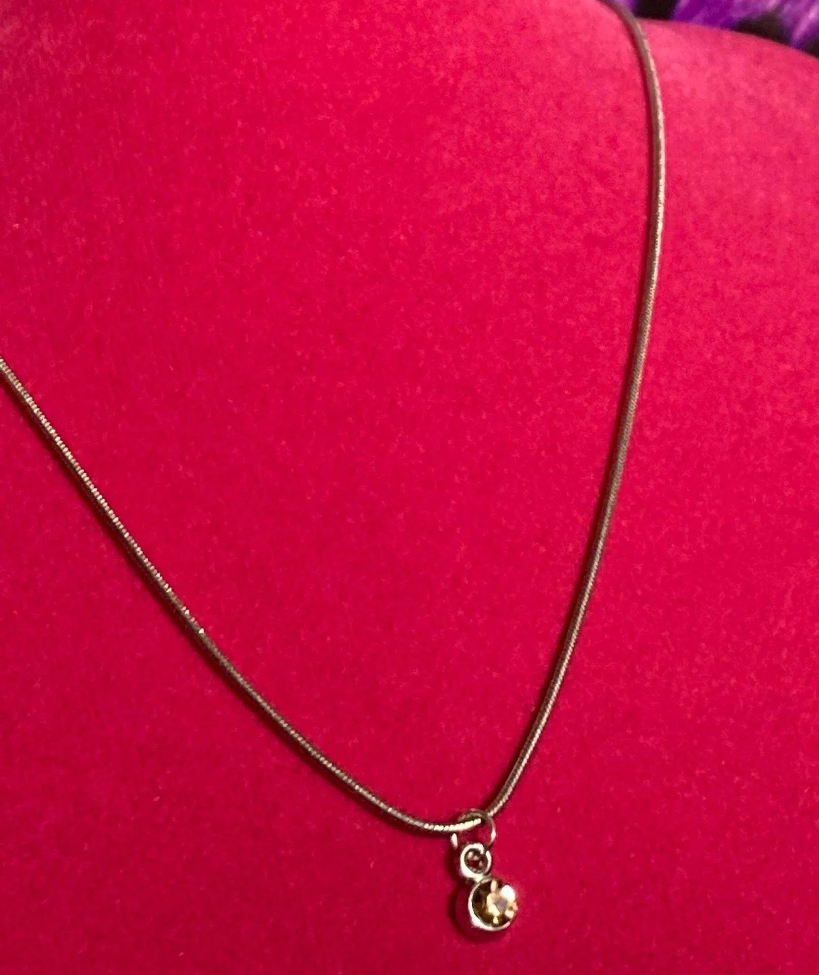 Boutique NEW Topaz Yellow November Rhinestone Birthstone Birthday Necklace Zodiac Witch - Image 3