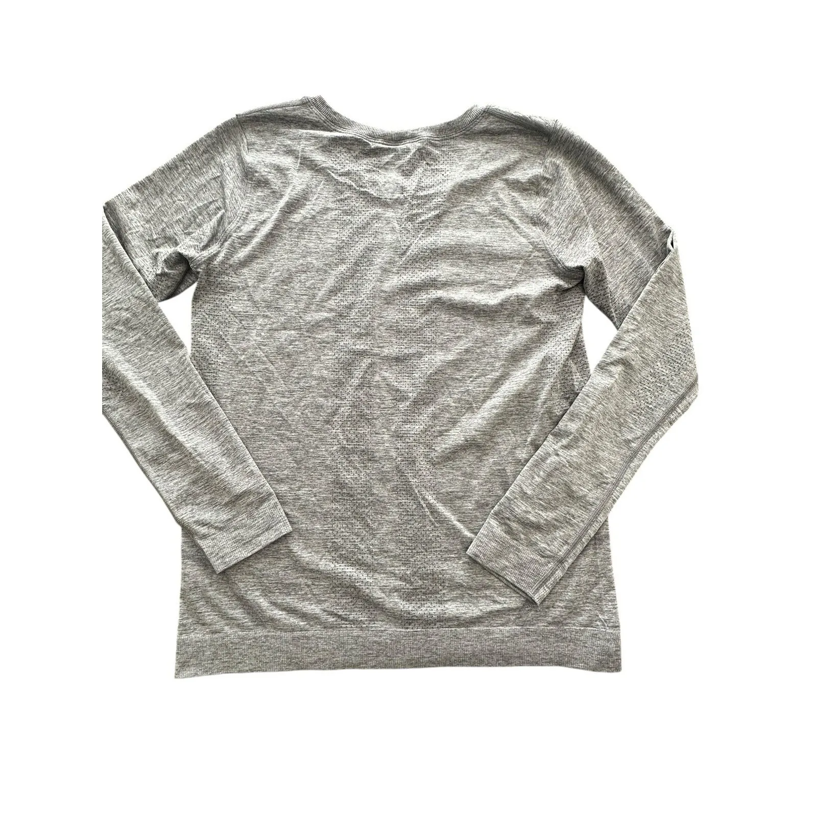 Lululemon Swiftly Womens Sz~8 Gray Top Tech Long Sleeve Activewear #FF9-6 - Image 2