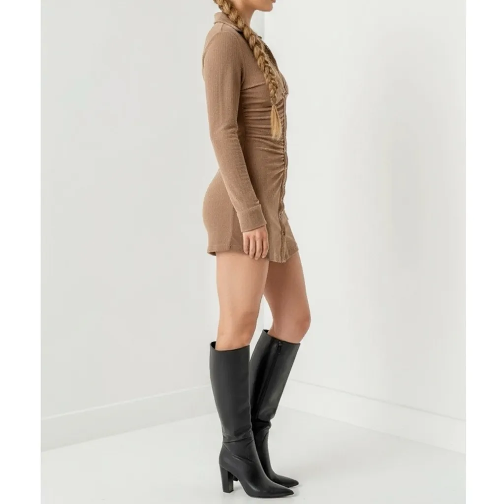 WITH JÉAN Andy Dress, Latte, Small - Image 5