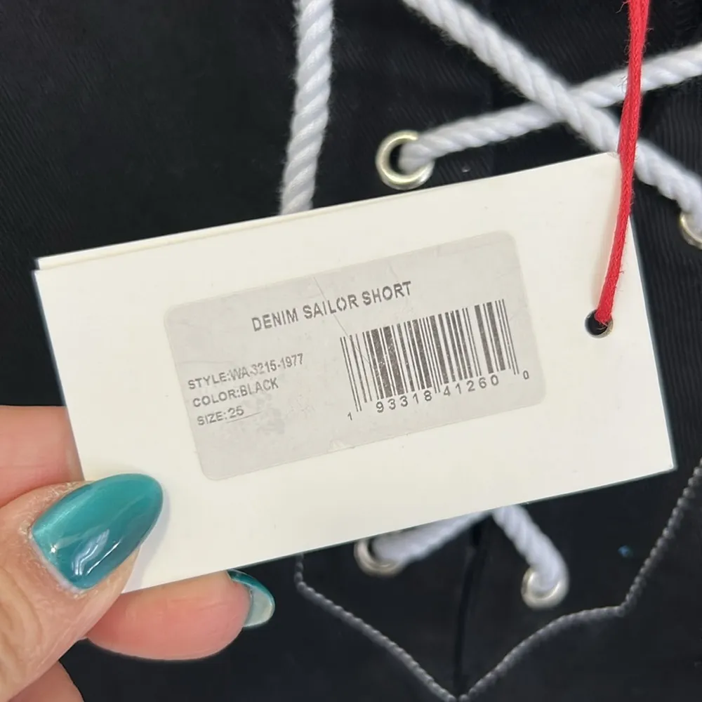 Solid & Striped Denim Sailor Shorts Black - Image 5