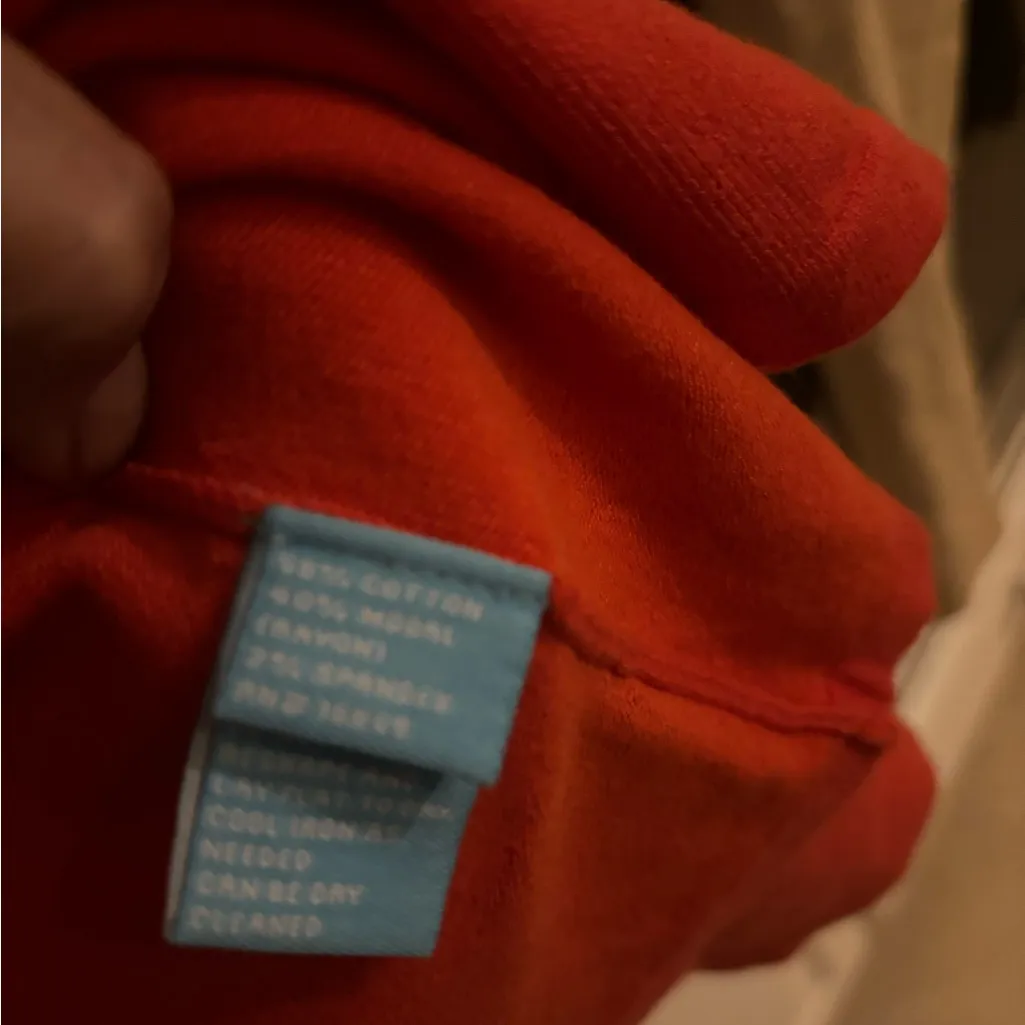 J McLaughlin orange‎ cardigan.  Like new. Size small - Image 5