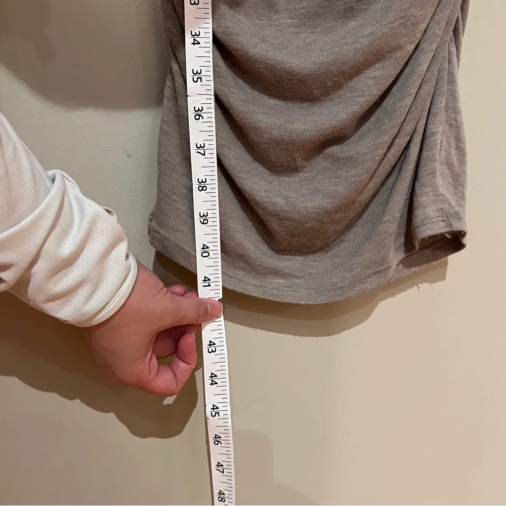 Express Gray Mock Turtleneck Long Sleeve Dress - Image 4