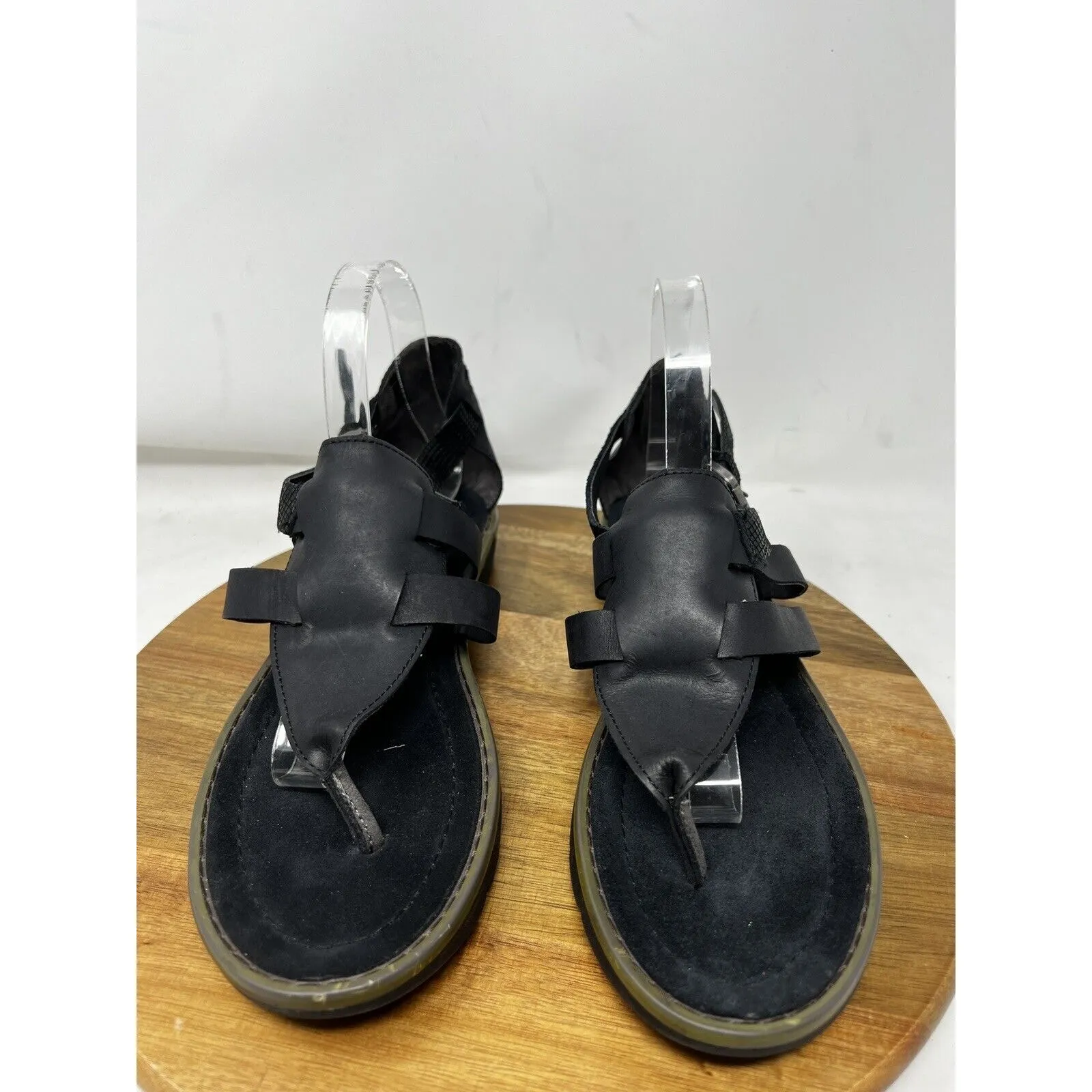 Cat Caterpillar Sandal Womens Leather Shanna Ankel Strap Thong‎ Black Size 10 - Image 3