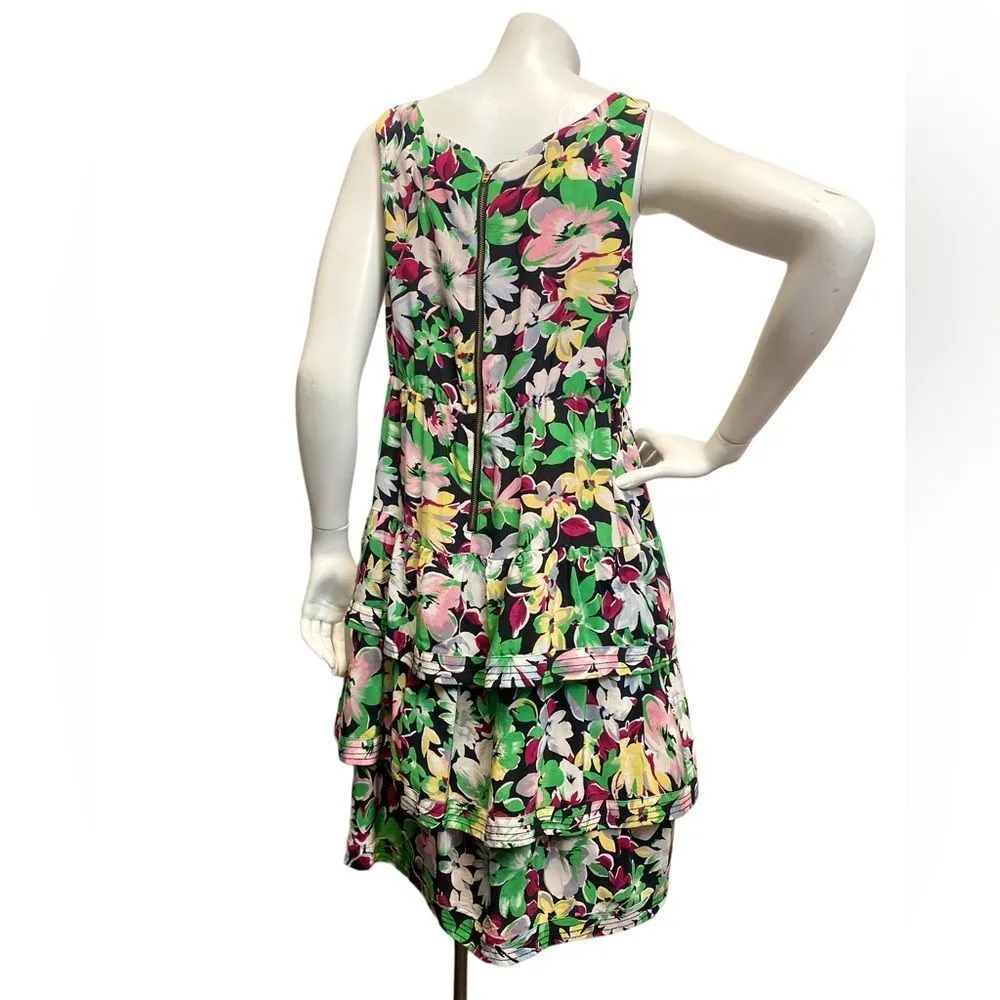 Moulinette Soeurs Anthony Akebia Sleeveless Green Floral Hawaiian Flowers Theme - Image 2