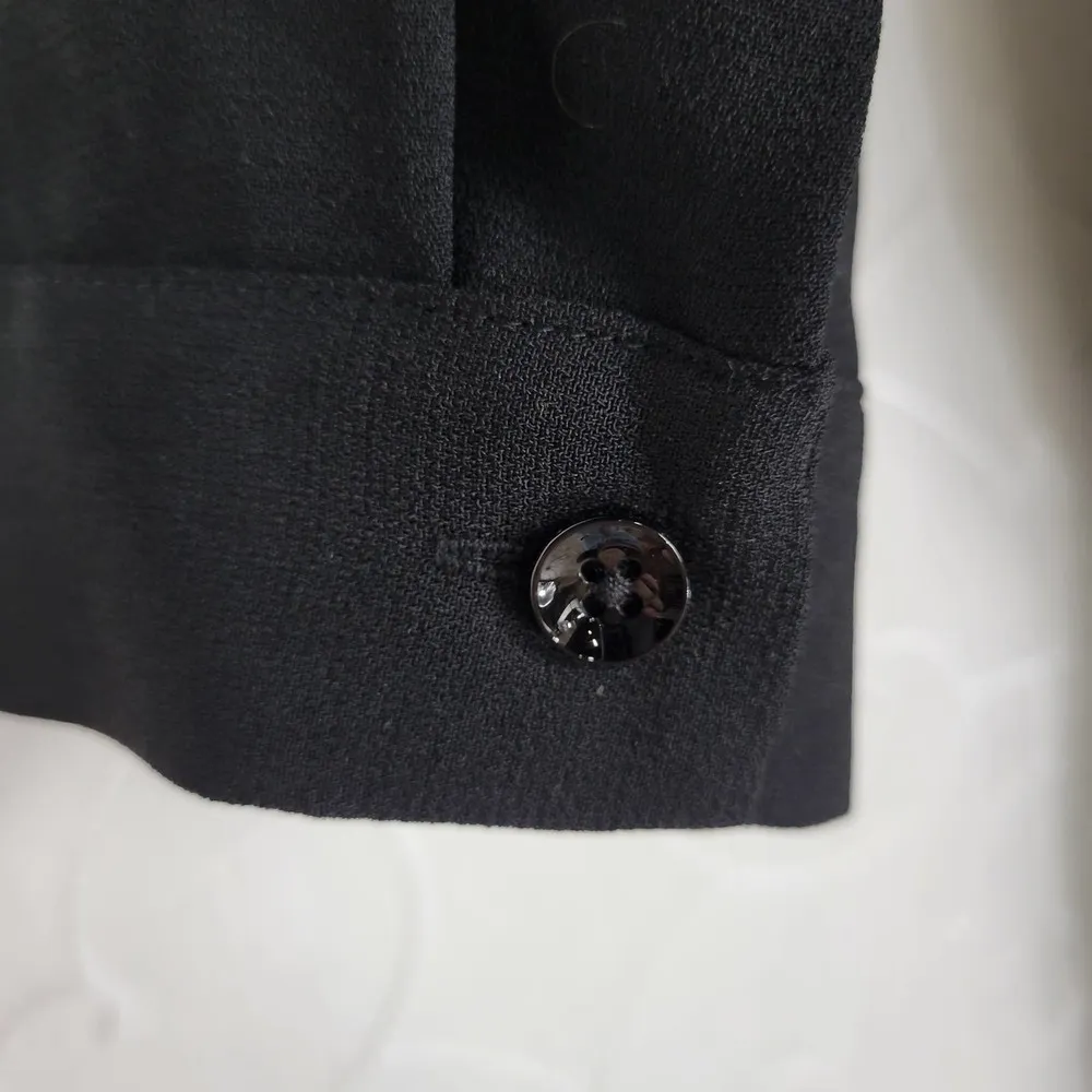 Cabi Casey Limited Edition Womens Jumpsuit Sz M Black Faux Wrap Business Casual - Image 9