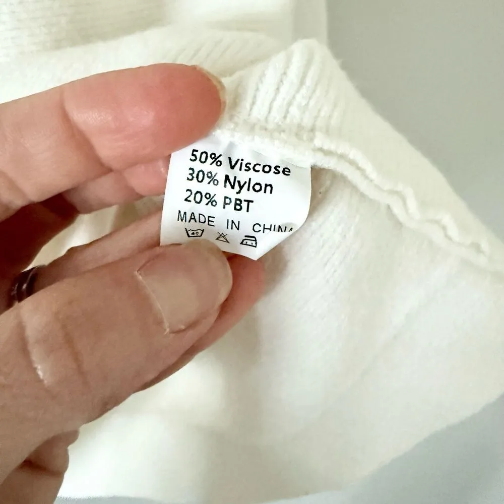 Amazon Mock Neck Long Sleeve Tunic Sweater in Cream - Size S - Image 5