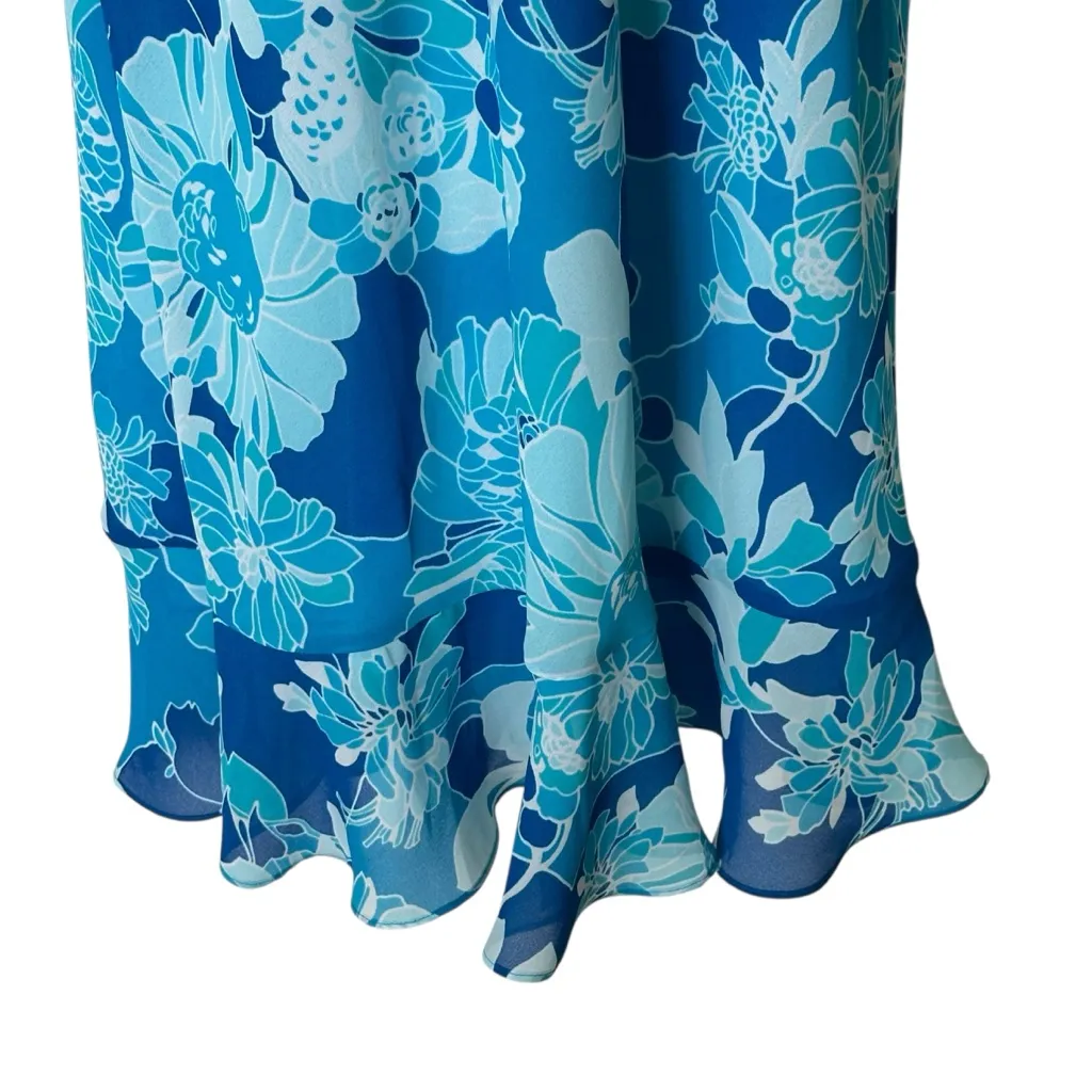 NWT Express Y2K VTG babydoll Floral Blue coquette Dress Whimsigoth - Image 8