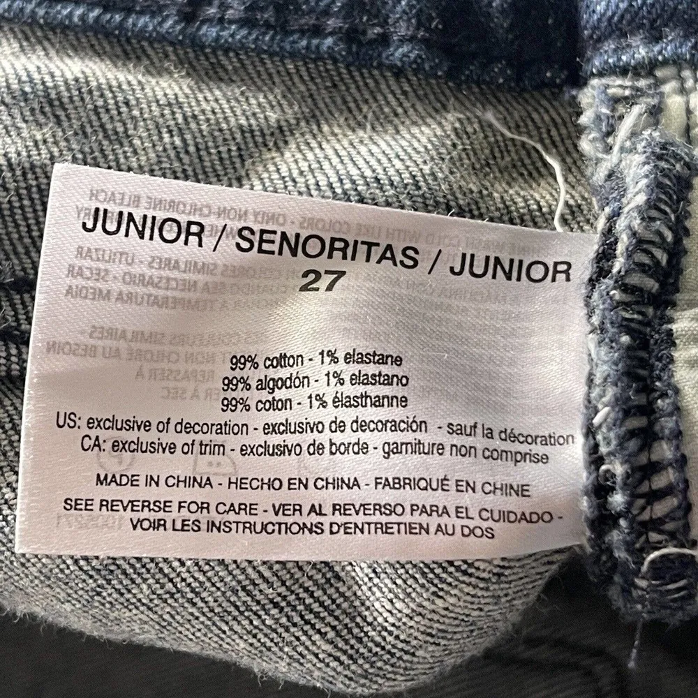 William Rast Juniors SZ 27 So Cheeky Jeans Whiskered Pockets High-Rise Stretch - Image 9