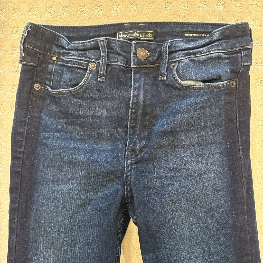 Abercrombie & Fitch Signature Collection High Rise Super Skinny Jeans Size 25 - Image 3