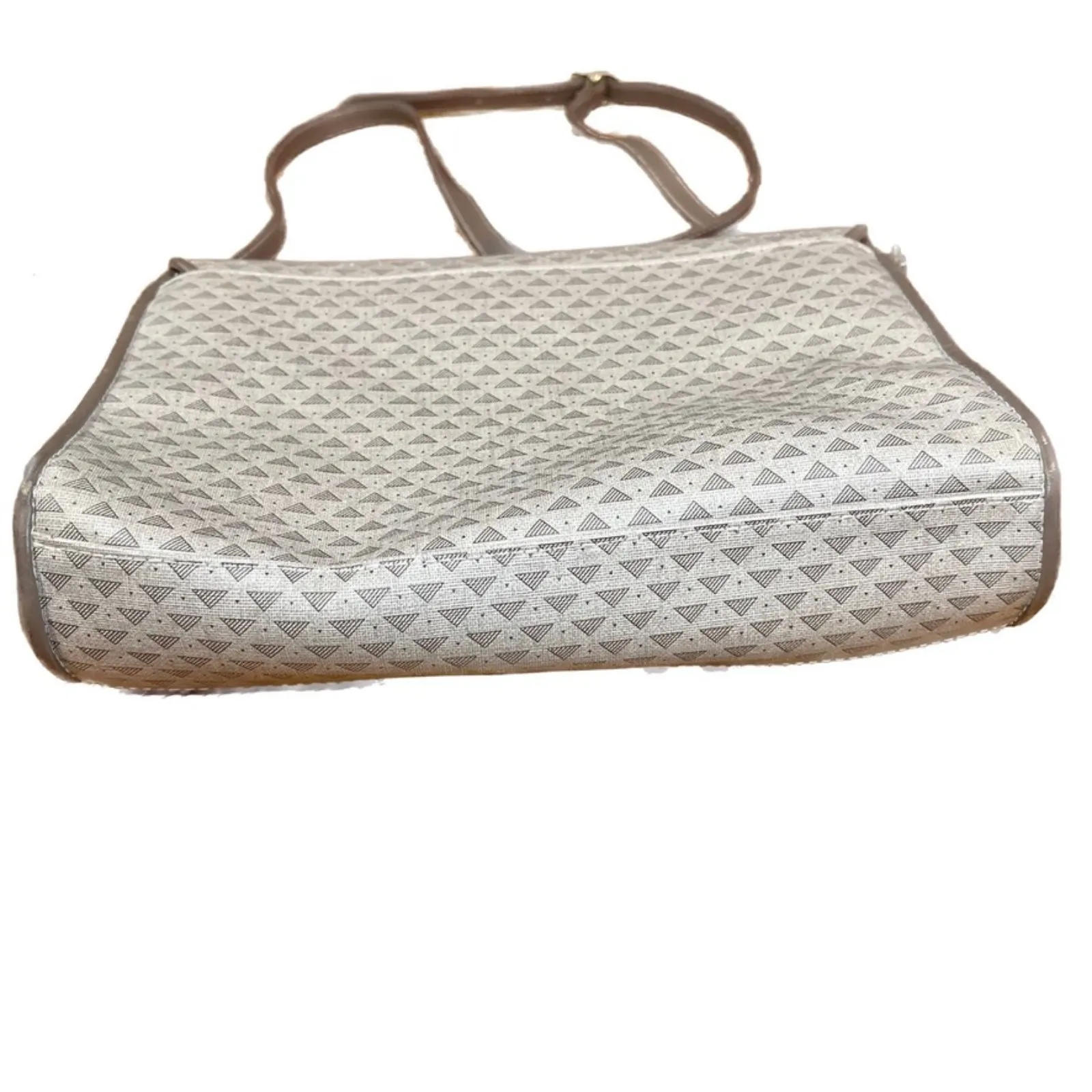 Liz Claiborne | Vintage 80s Logo and Leather Trim Crossbody Purse - Image 5