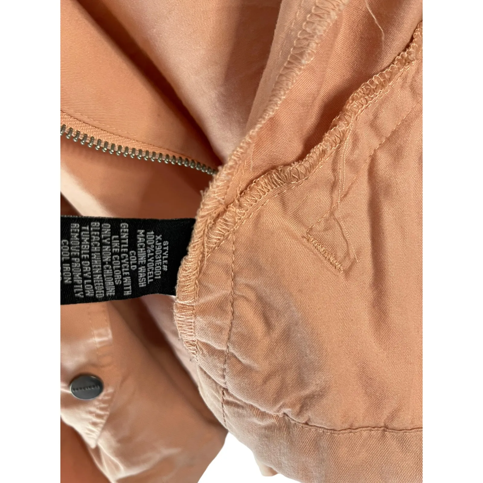 Sanctuary Women's Size Medium Light Pink Soft 100% Lyocell Moto‎ Jacket - Image 5