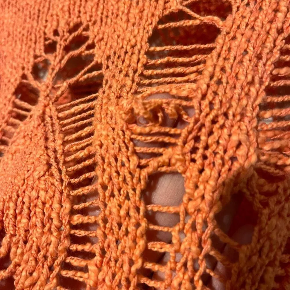 American Eagle Outfitters Coral Open-Knit Sweater NWT XS Coastal Cowgirl Beach B - Image 5