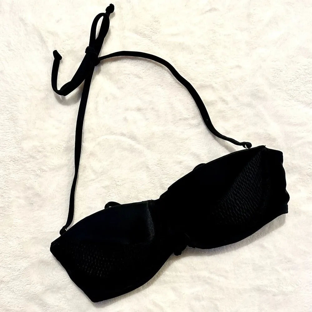 Tori Praver Black Bikini Swim Margot Top - Size Extra Small - Image 2