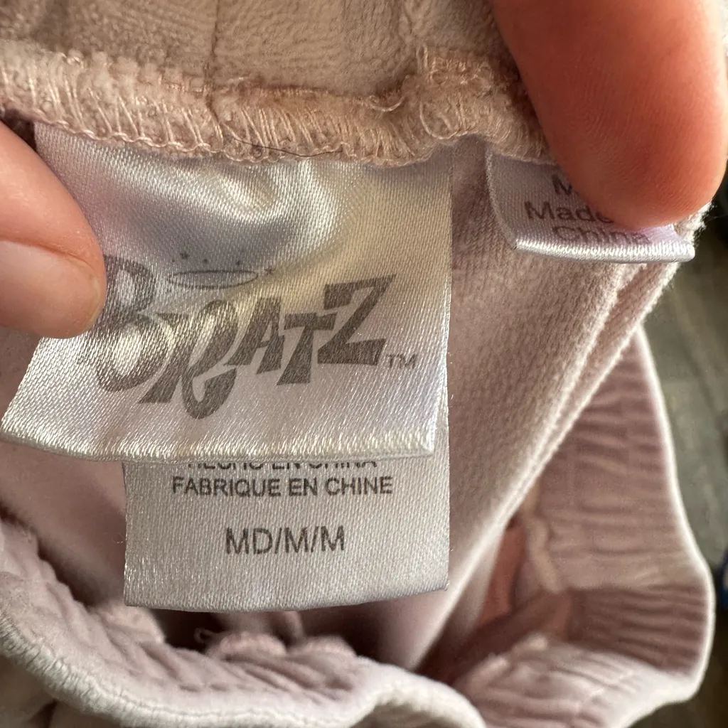 Dolls Kill Bratz Velour Wide Leg Track Pants- Medium - Image 3