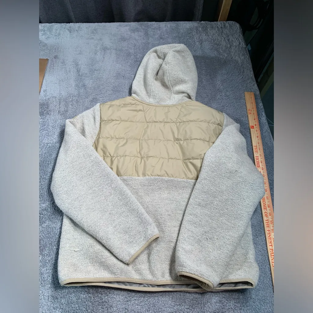 Prana wooly bird fleece half zip jacket Beige and Cream sandstone XL - Image 11