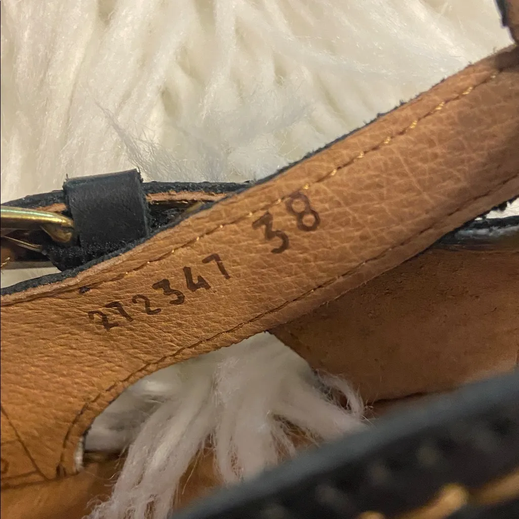 Josef Seibel Black Leather Sandals close toe size 38 USA (7.5) excellent cond - Image 5