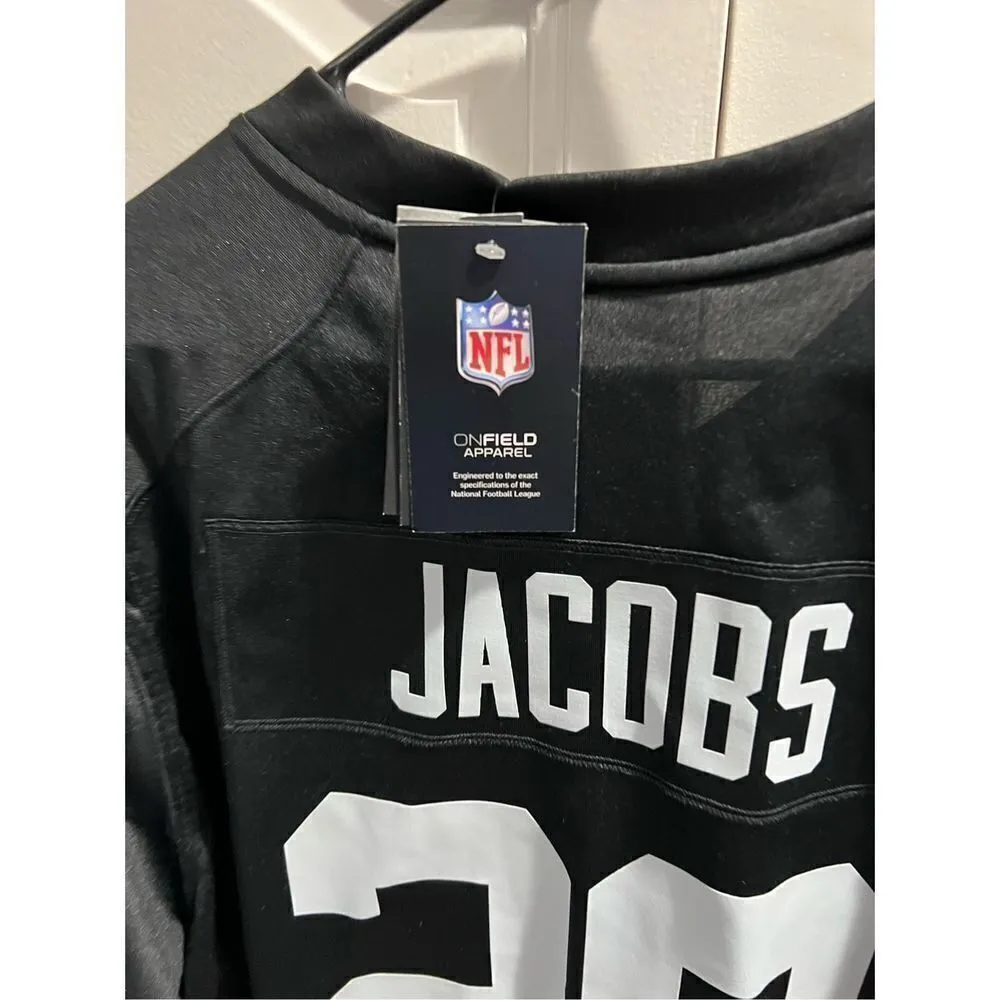Oakland Raiders Nike On Field #28 Josh Jacobs Football Jersey Size XL - Image 10