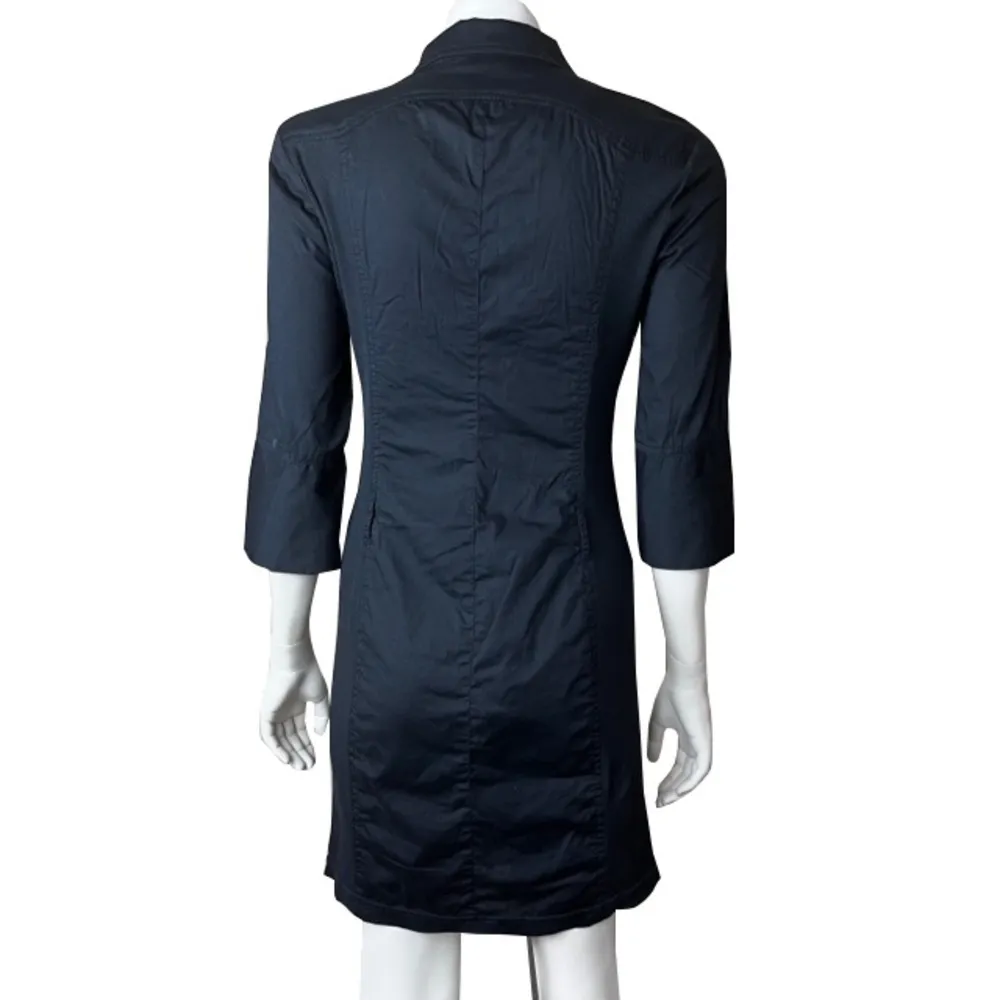 Max Edition Black‎ Zip Front Mini Dress - Image 3