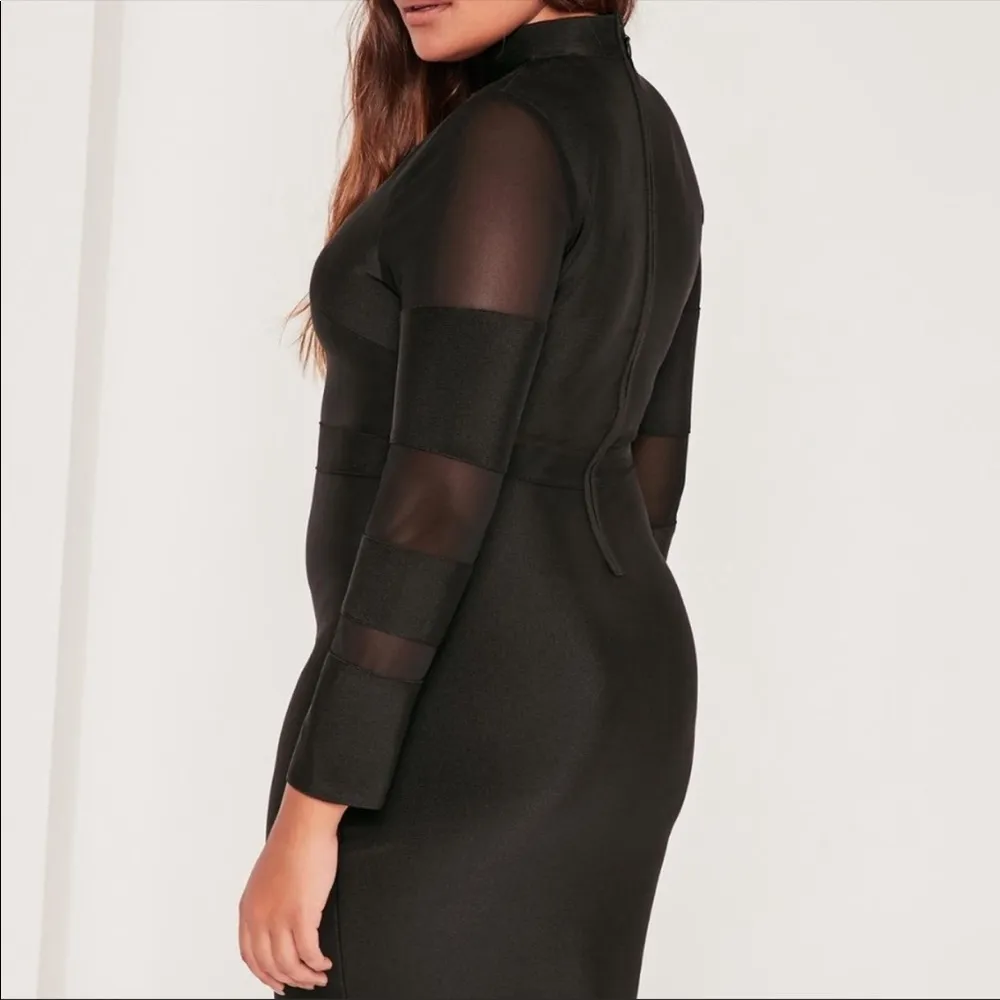 Missguided Black Sexy Plus Size Bodycon Dress - Image 5