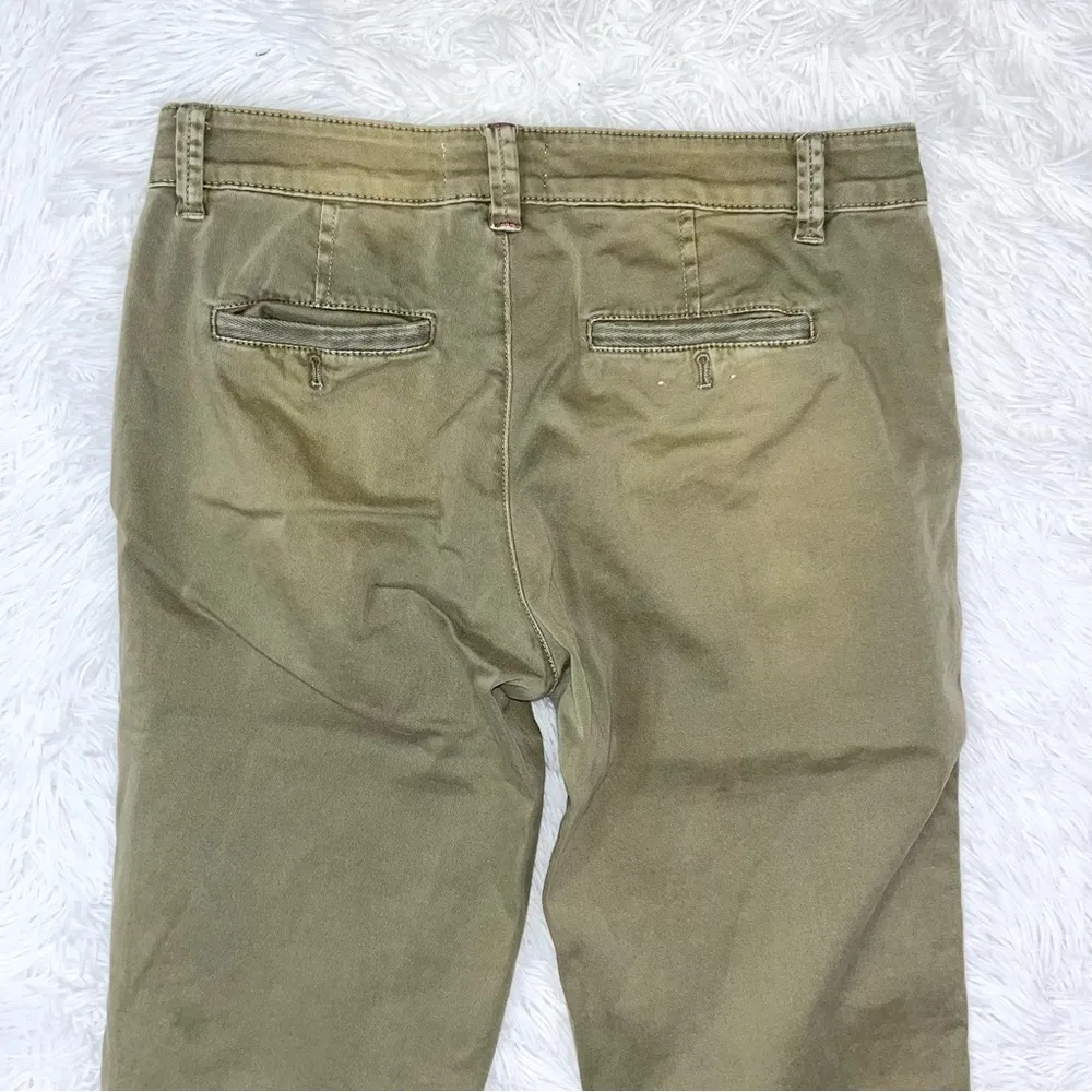 ANTHROPOLOGIE // CHINO Mid-Rise Olive Green Relaxed Fit Cropped Jeans 27 - Image 5
