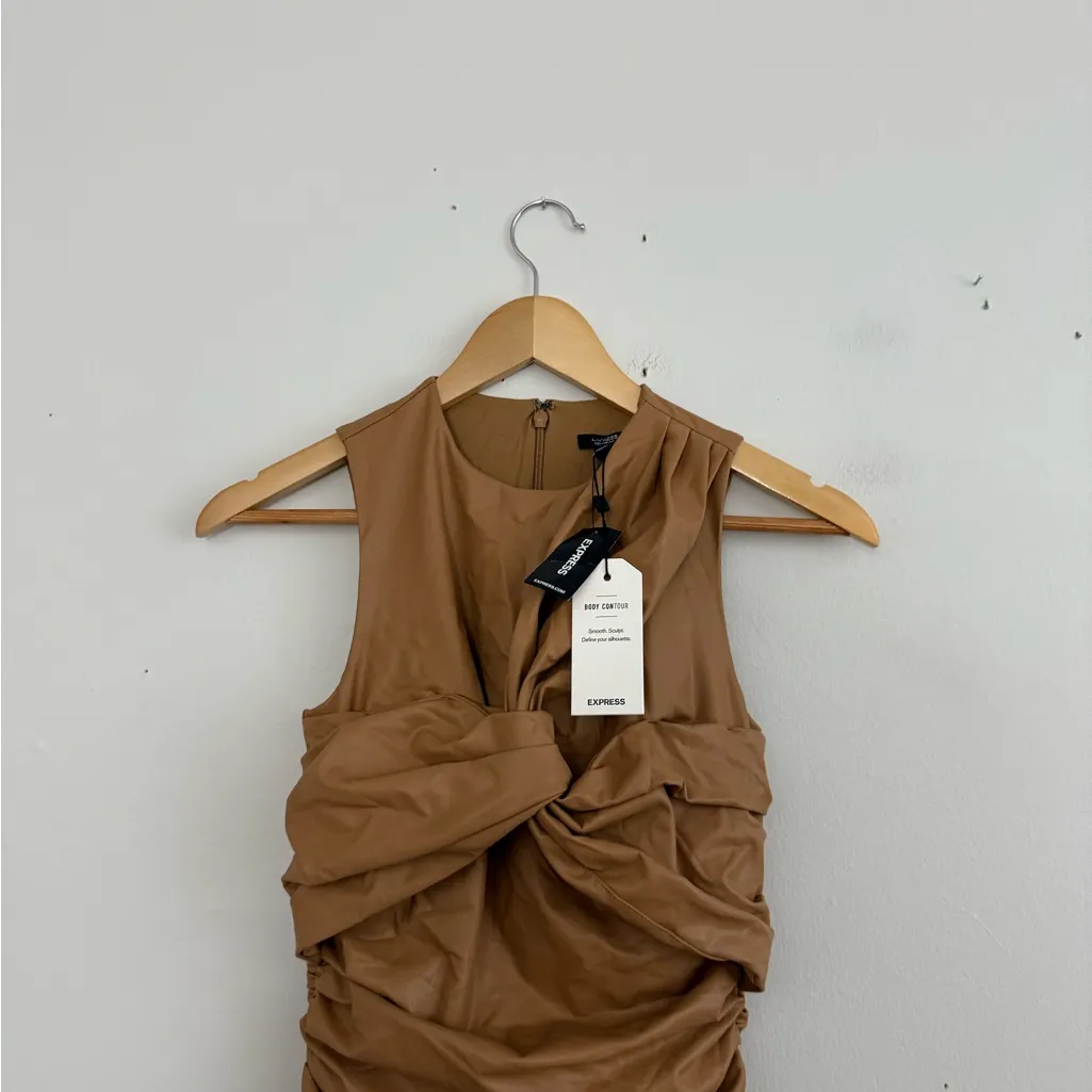 Express Contour Tan Midi Dress NWT - Image 3