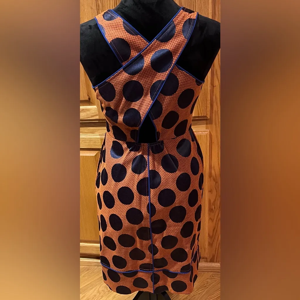 Maeve by Anthropologie Rokin Criss Cross Sleeveless Polka Dot Dress Size 2‎ - Image 13