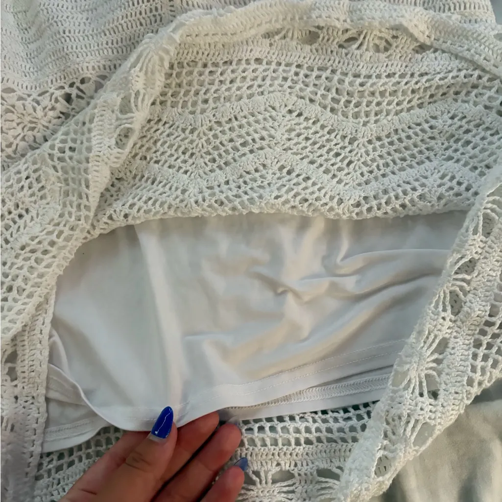 Ralph Lauren White Crochet halter top - Image 5